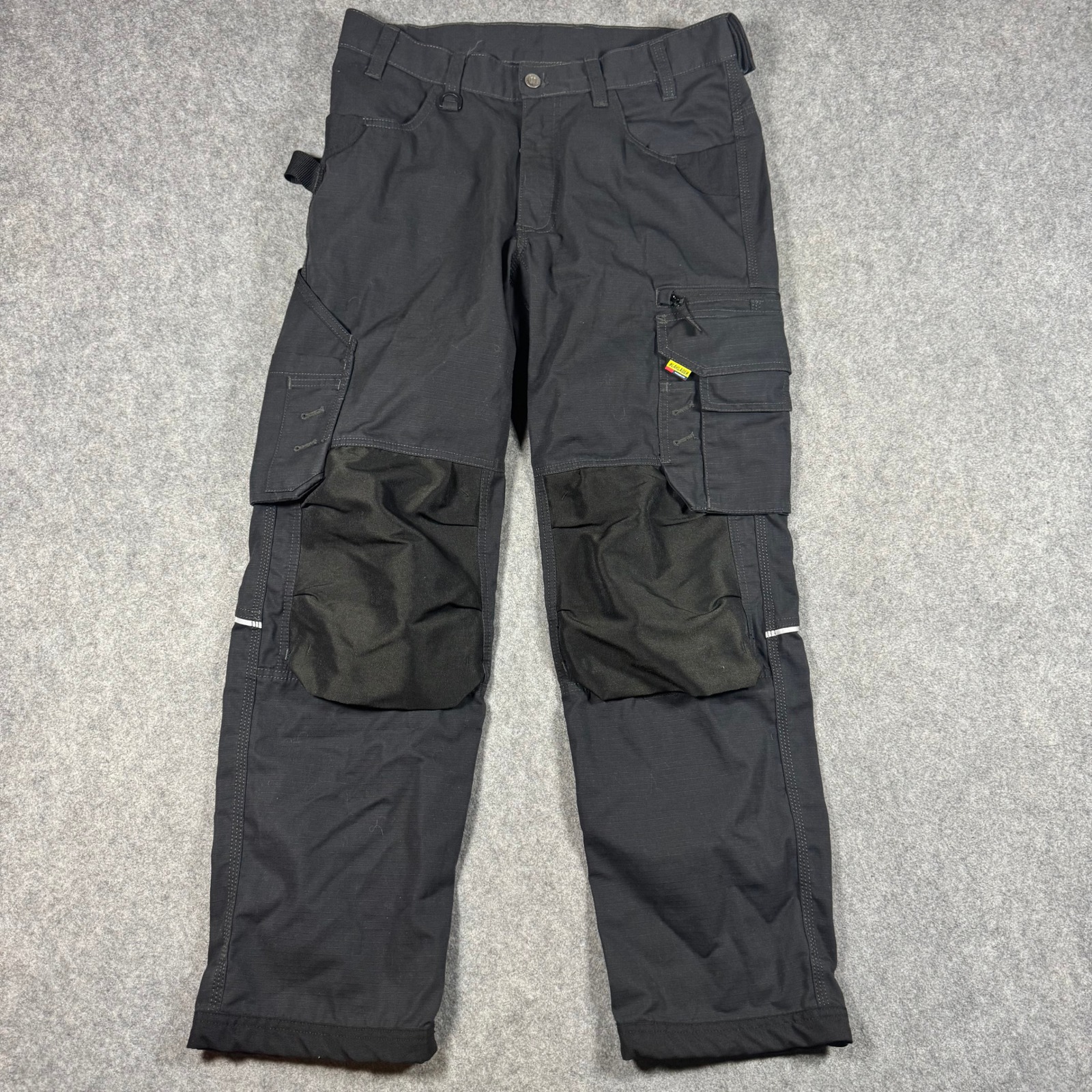 Blaklader Cargo Work Pants Mens 32x30 Black Ripstop Cordura Knee Utility Pants